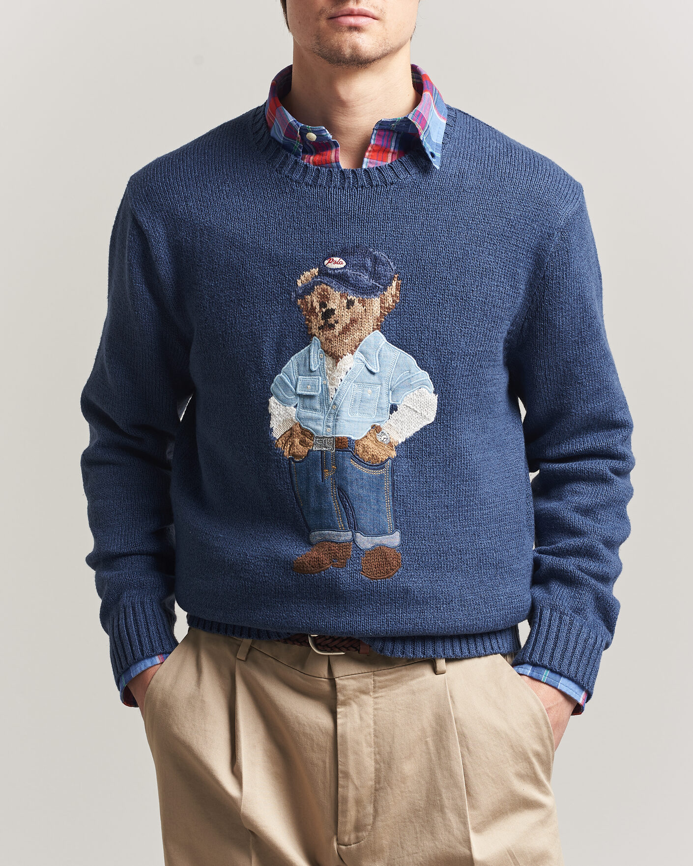 Heren | Truien | Polo Ralph Lauren | Cotton Linen Bear Sweater Light Navy