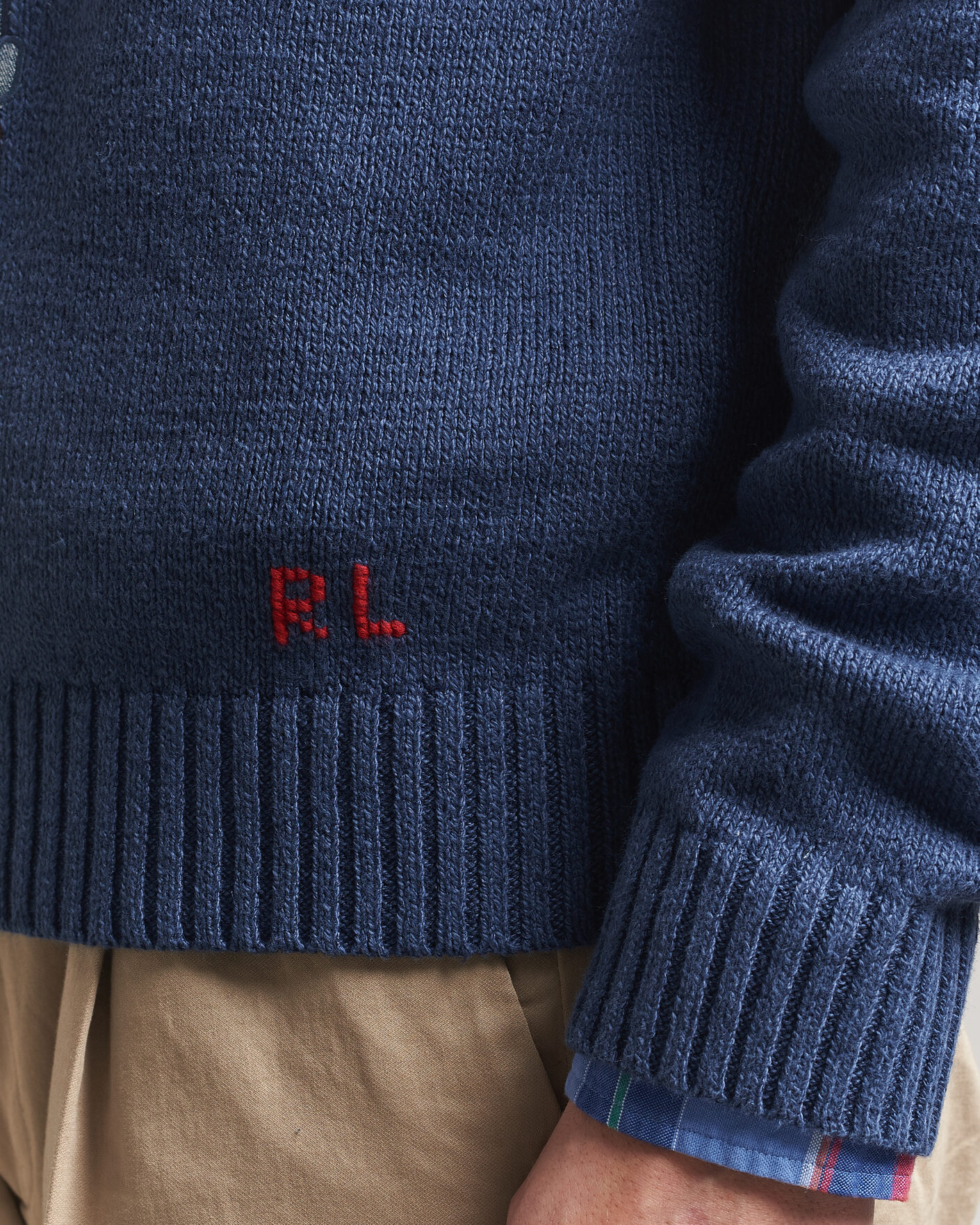 Heren | Truien | Polo Ralph Lauren | Cotton Linen Bear Sweater Light Navy