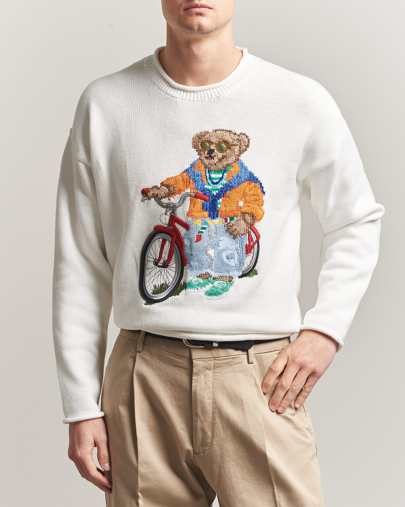 Heren | Truien | Polo Ralph Lauren | Cotton Bear Sweater Deckwash White