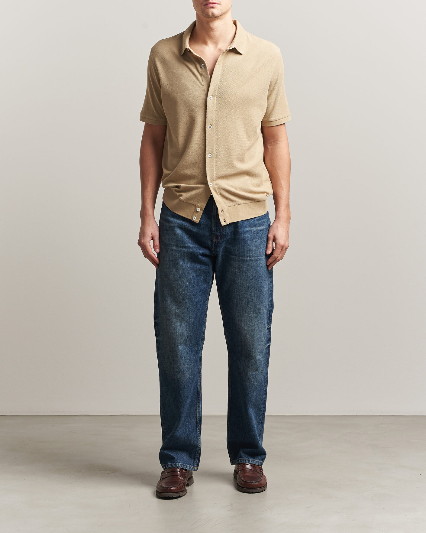 Heren | Polo's | Polo Ralph Lauren | Cotton Knitted Polo Coastal Beige