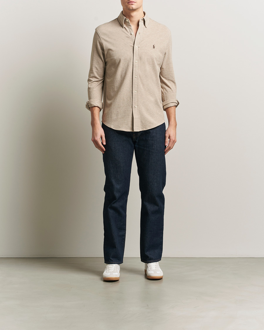 Heren | Overhemden | Polo Ralph Lauren | Featherweight Mesh Shirt Tuscan Beige