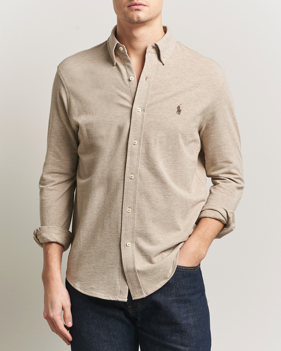 Heren | Overhemden | Polo Ralph Lauren | Featherweight Mesh Shirt Tuscan Beige
