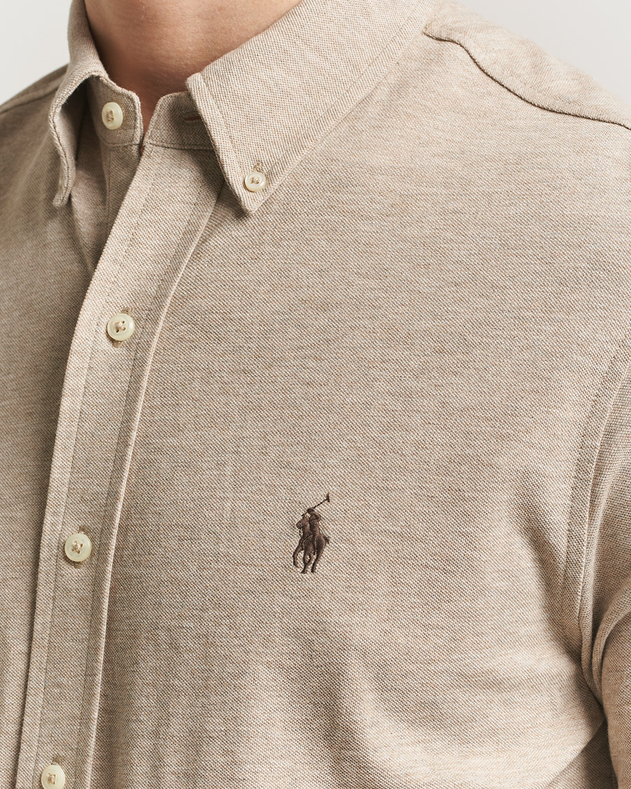 Heren | Overhemden | Polo Ralph Lauren | Featherweight Mesh Shirt Tuscan Beige