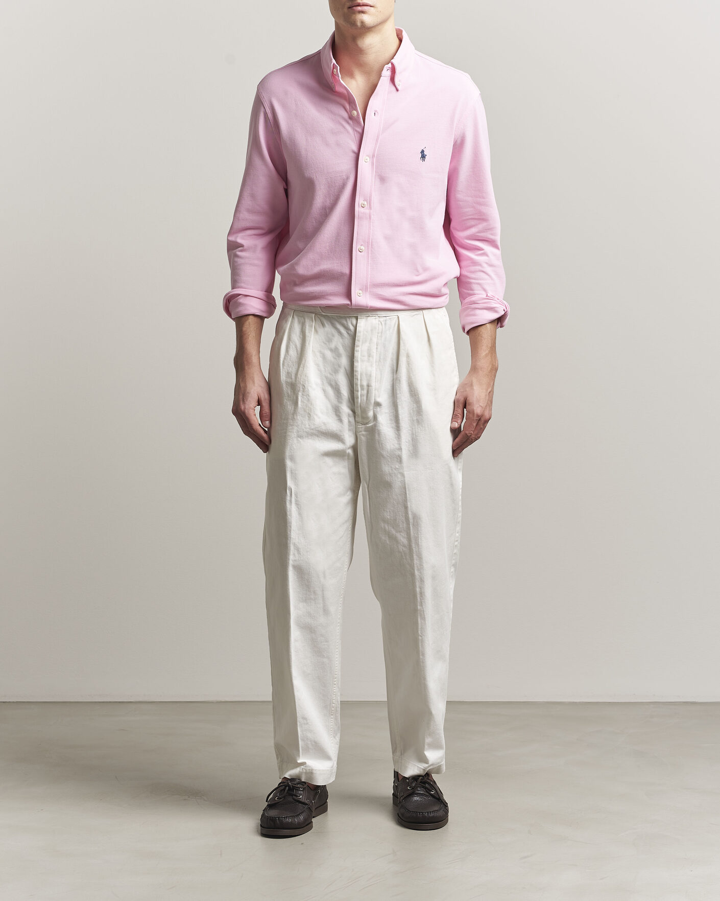 Heren | Overhemden | Polo Ralph Lauren | Featherweight Mesh Shirt Carmel Pink