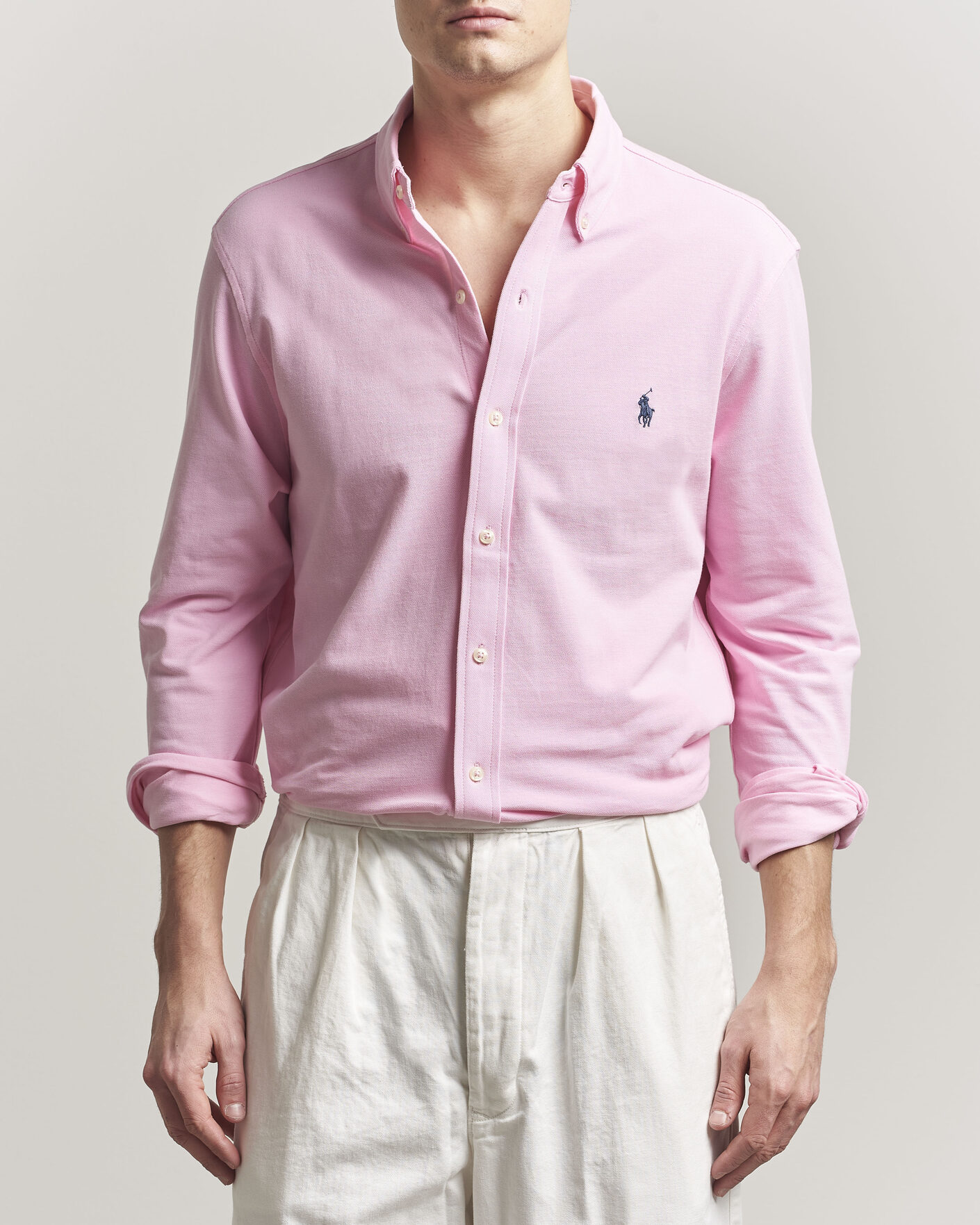 Heren | Overhemden | Polo Ralph Lauren | Featherweight Mesh Shirt Carmel Pink