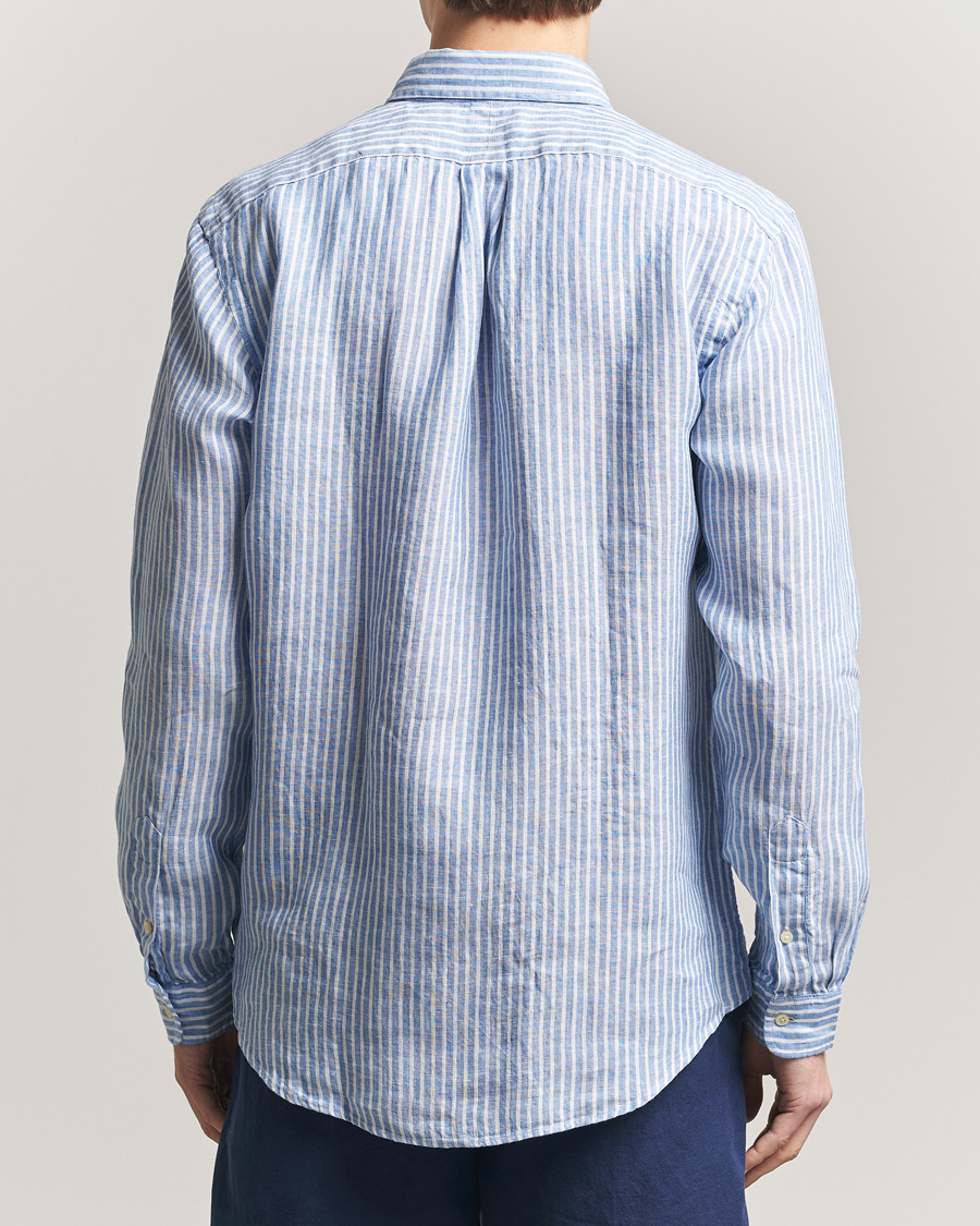 Heren | Overhemden | Polo Ralph Lauren | Custom Fit Linen Shirt Blue/White