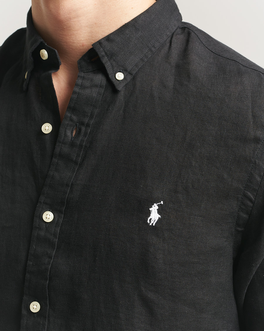 Heren | Overhemden | Polo Ralph Lauren | Slim Fit Linen Shirt Polo Black