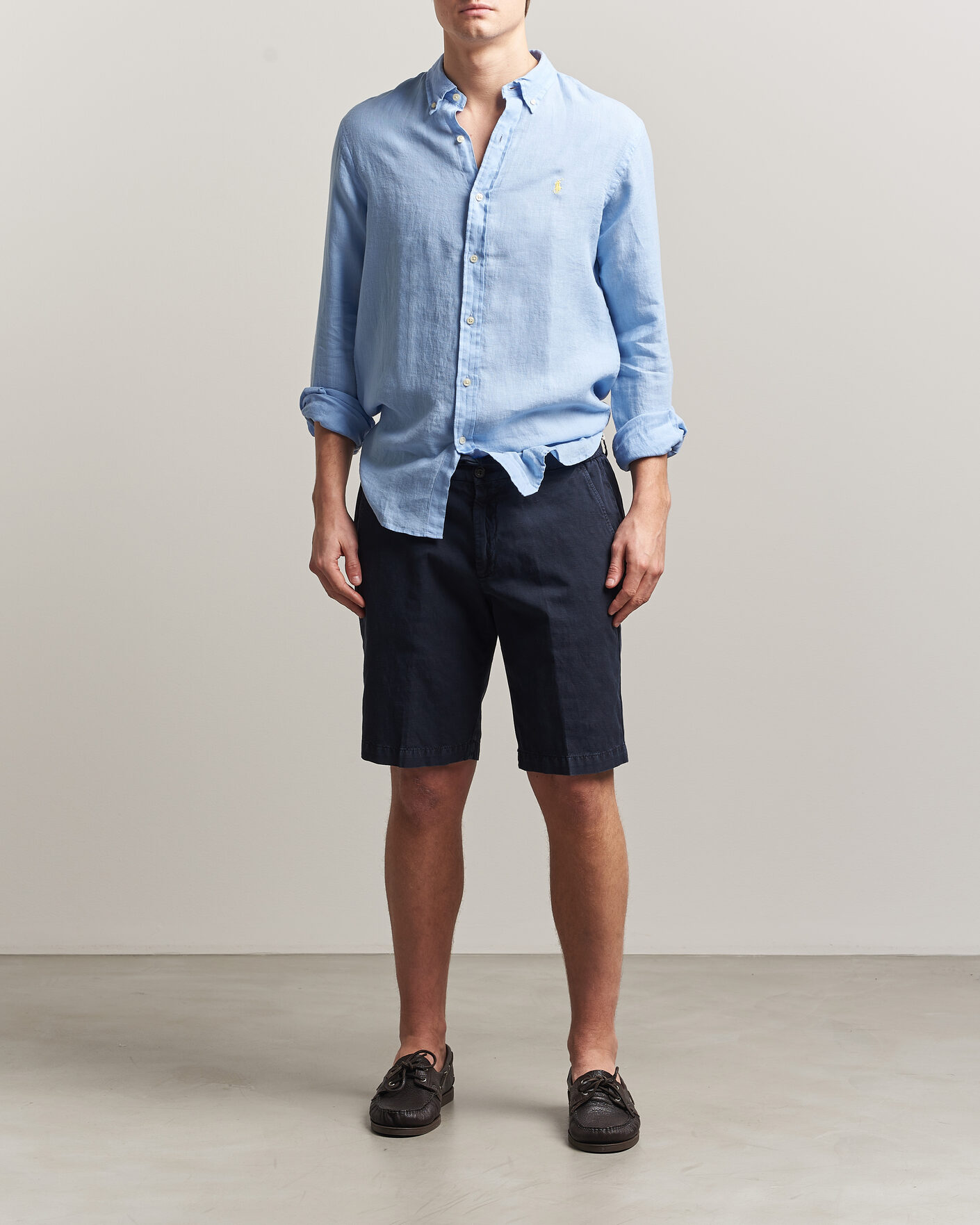 Heren | Overhemden | Polo Ralph Lauren | Slim Fit Linen Shirt Austin Blue
