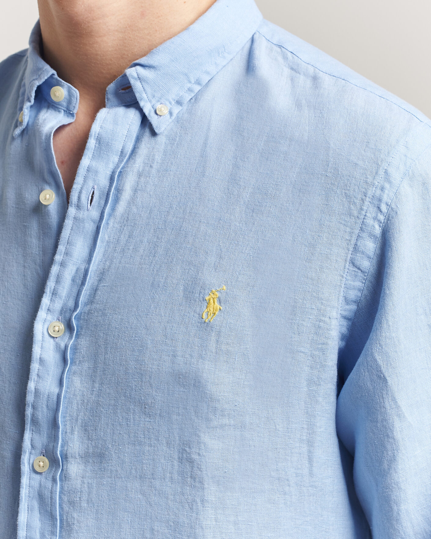 Heren | Overhemden | Polo Ralph Lauren | Slim Fit Linen Shirt Austin Blue