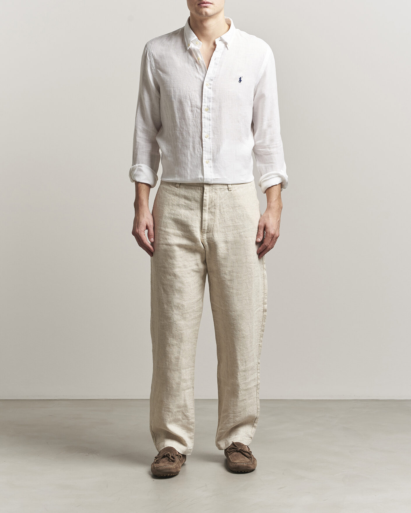Heren | Overhemden | Polo Ralph Lauren | Slim Fit Linen Shirt White