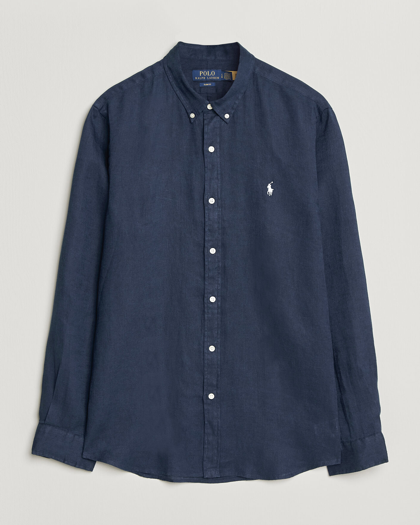 Heren | Overhemden | Polo Ralph Lauren | Slim Fit Linen Shirt Newport Navy