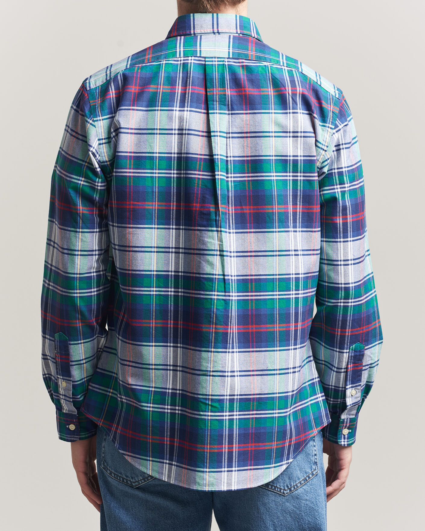 Heren | Overhemden | Polo Ralph Lauren | Custom Fit Checked Oxford Shirt Green/Blue Multi