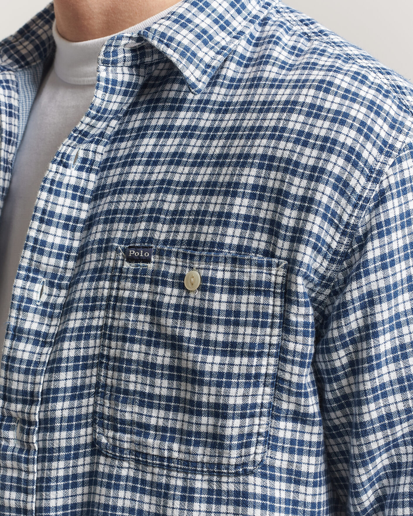 Heren | Overhemden | Polo Ralph Lauren | Double Faced Oxford Shirt Dark Indigo Cream