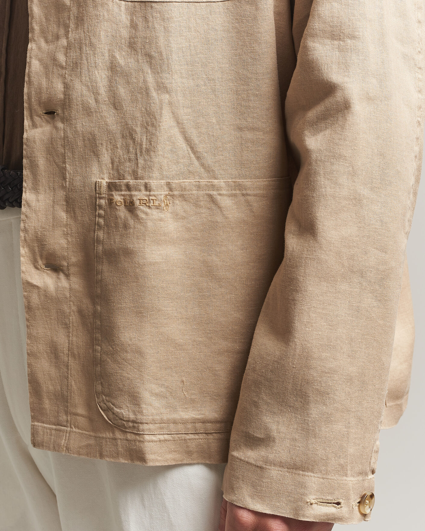 Heren | Overhemden | Polo Ralph Lauren | Stretch Linen Overshirt Coastal Beige