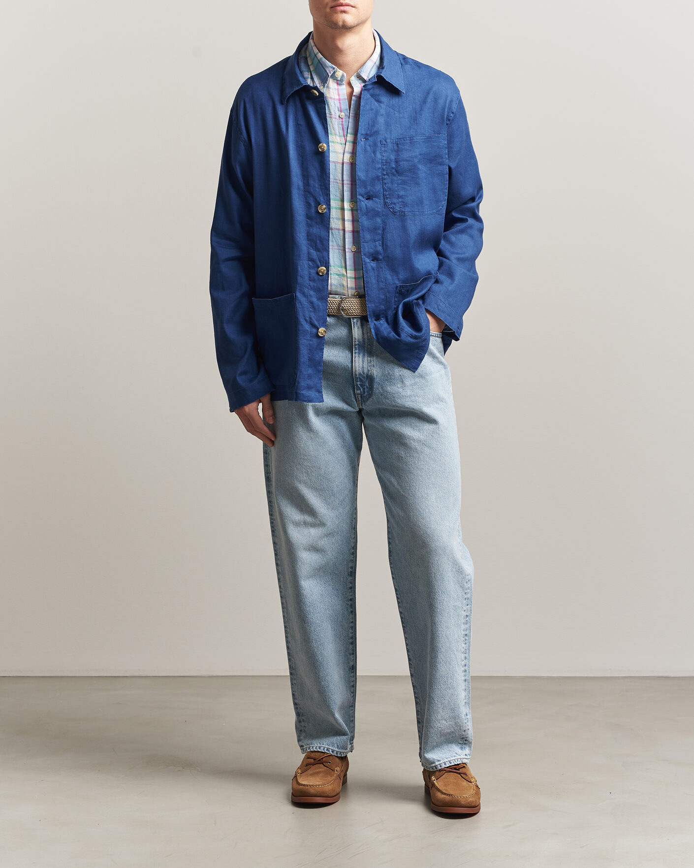 Heren | Overhemden | Polo Ralph Lauren | Stretch Linen Overshirt Annapolis Blue