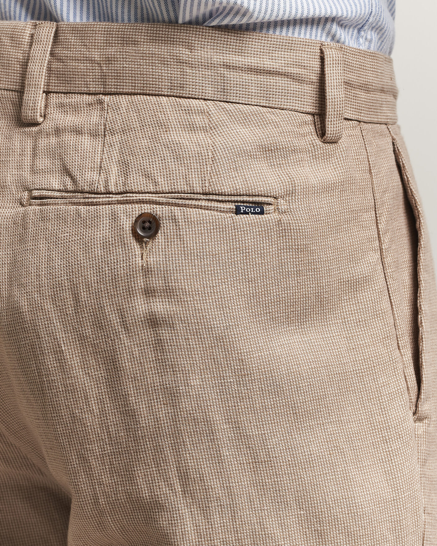 Heren | Broeken | Polo Ralph Lauren | Cotton Linen Pants Madison Tan Stone Grey