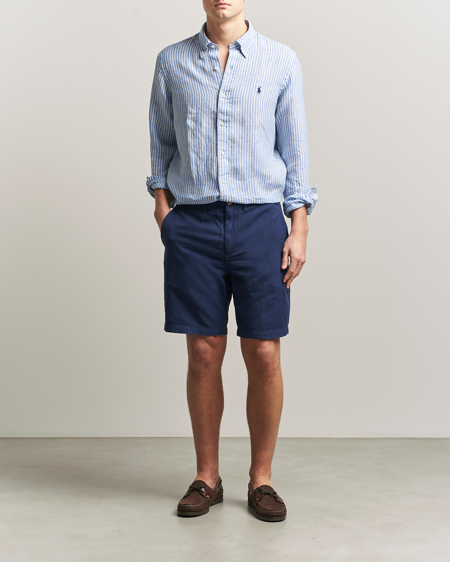 Heren | Korte broek | Polo Ralph Lauren | Cotton/Linen Shorts Spring Navy