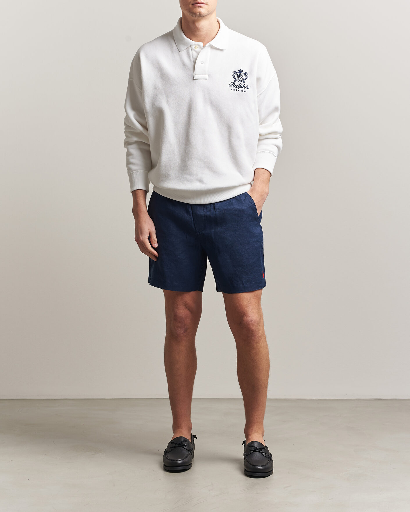 Heren | Korte broek | Polo Ralph Lauren | Dyed Linen Shorts Newport Navy