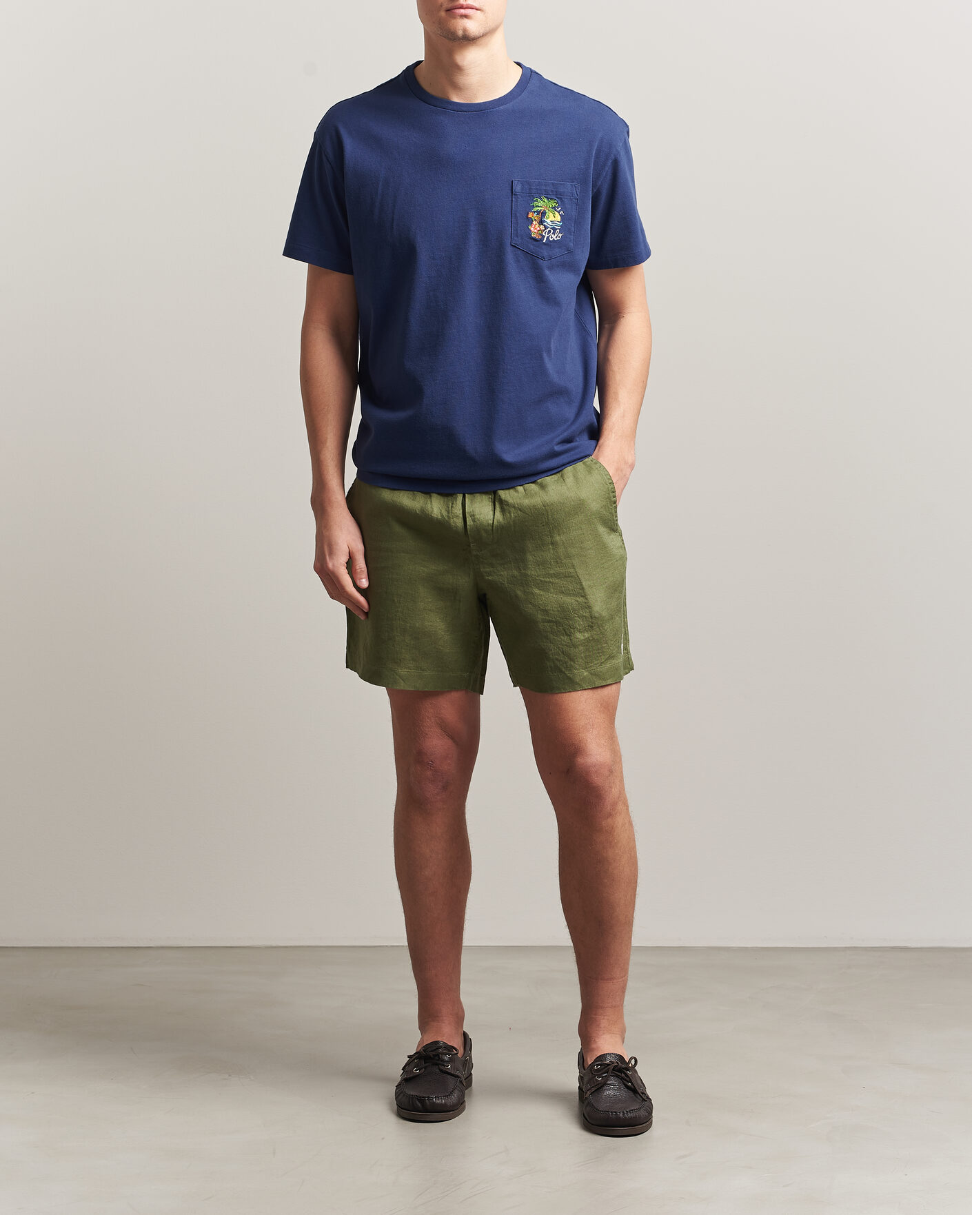 Heren | Korte broek | Polo Ralph Lauren | Dyed Linen Shorts Garden Trail