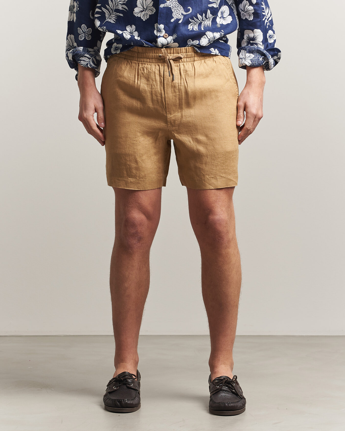 Heren | Korte broek | Polo Ralph Lauren | Dyed Linen Shorts Cafe Tan