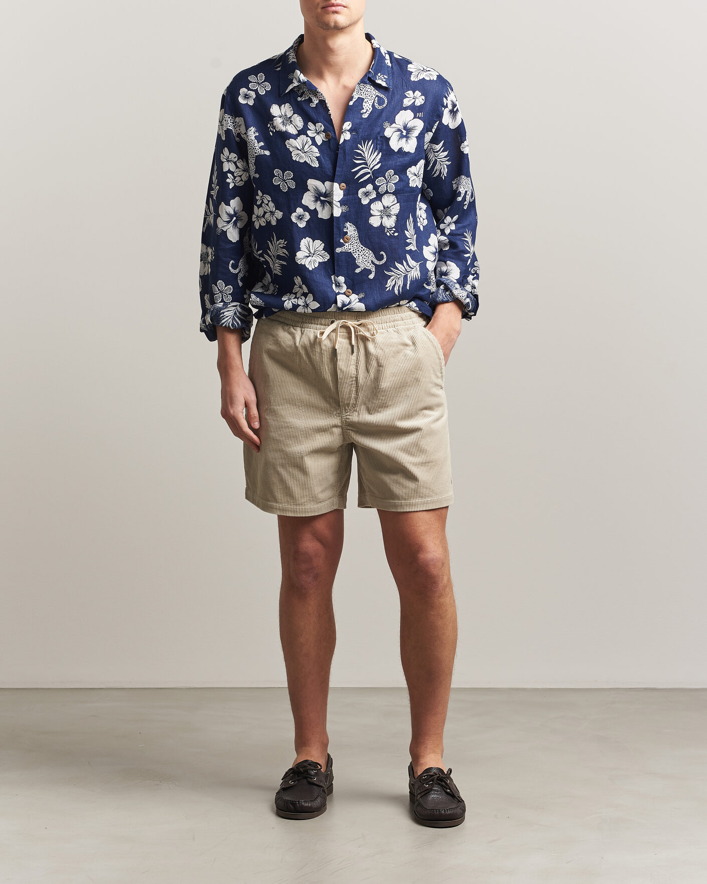 Heren | Korte broek | Polo Ralph Lauren | Corduroy Shorts Khaki Stone