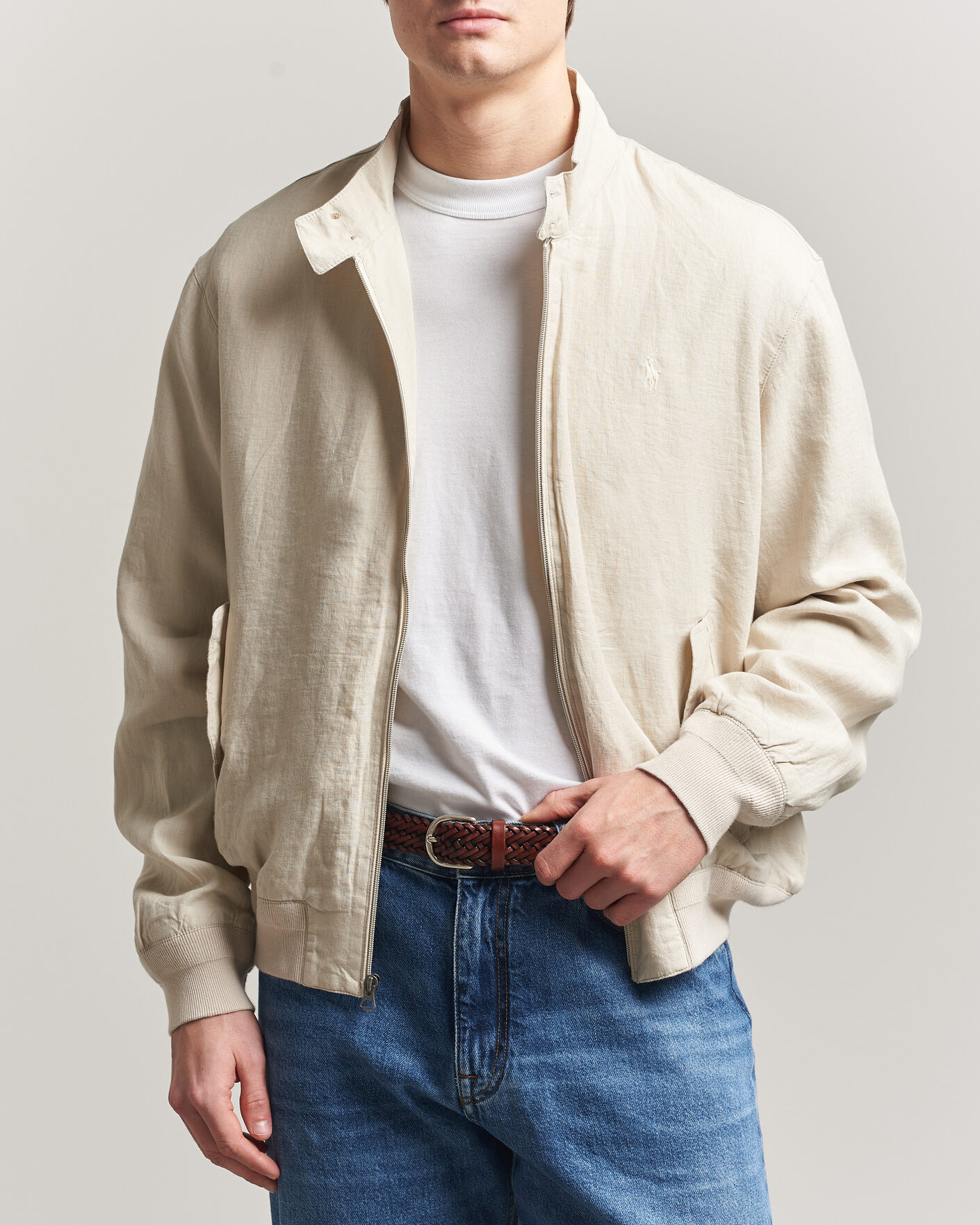 Heren | Jassen | Polo Ralph Lauren | Linen Herringbone Windbreaker Basic Sand
