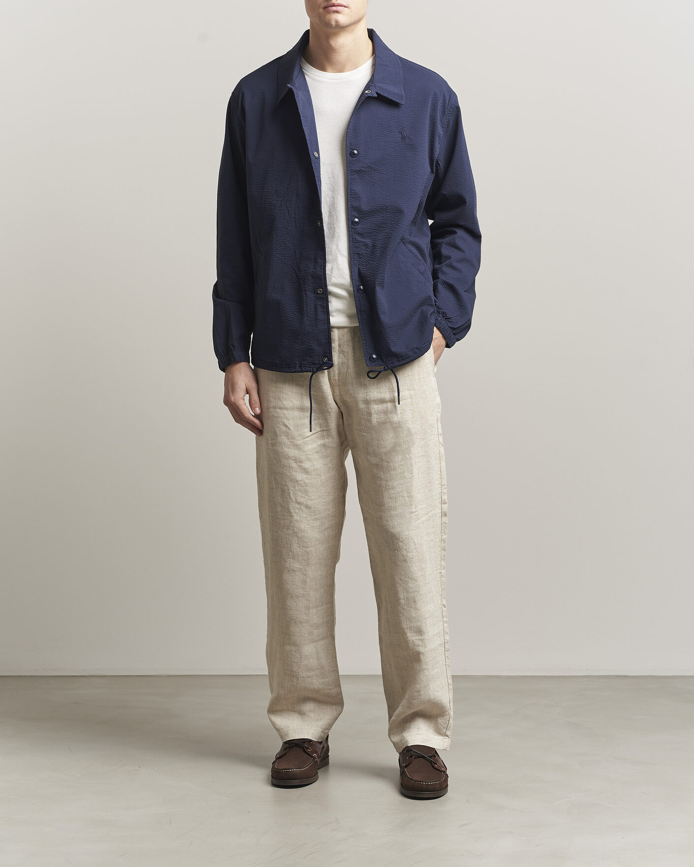 Heren | Jassen | Polo Ralph Lauren | Seersucker Windbreaker Jacket Newport Navy