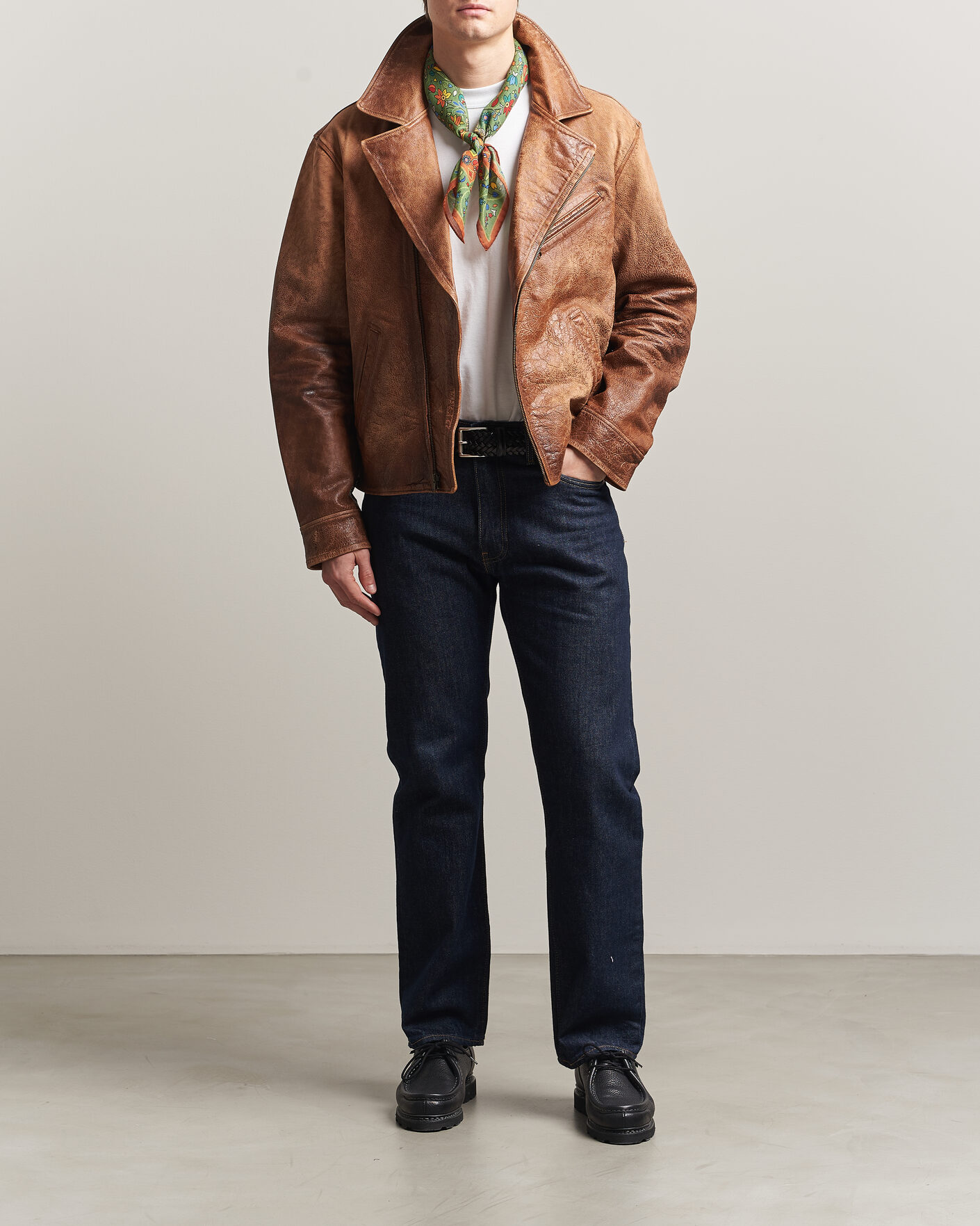 Heren | Jassen | Polo Ralph Lauren | Cow Leather Moto Jacket Brown