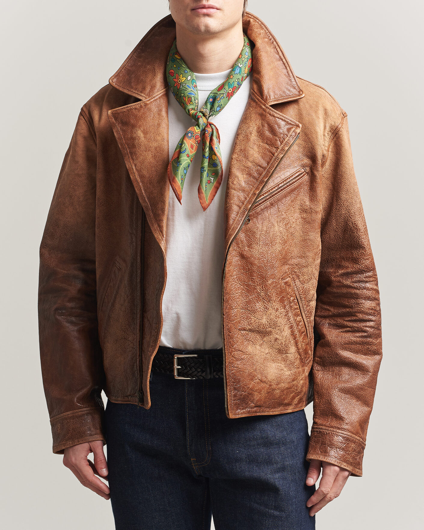 Heren | Jassen | Polo Ralph Lauren | Cow Leather Moto Jacket Brown