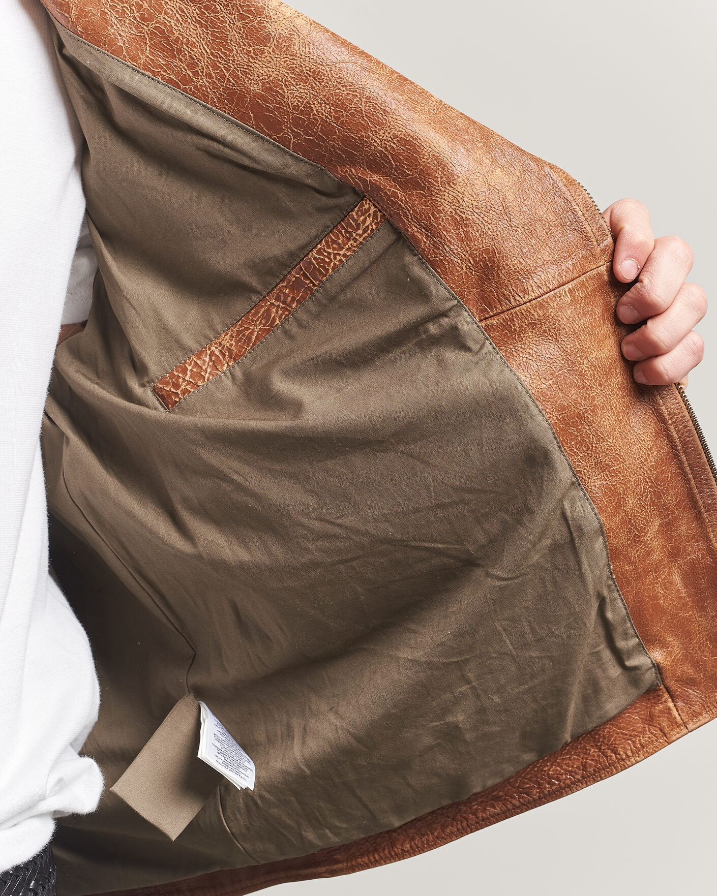 Heren | Jassen | Polo Ralph Lauren | Cow Leather Moto Jacket Brown