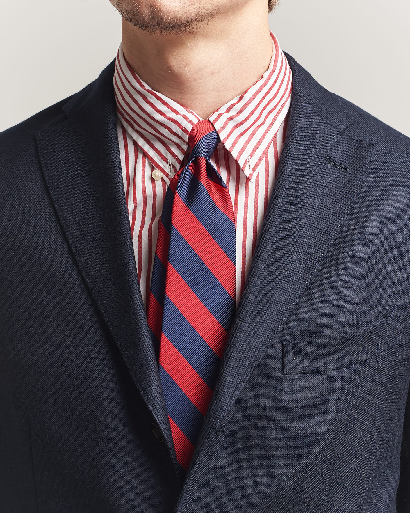 Heren | Stropdassen | Polo Ralph Lauren | Striped Club Tie Navy/Red