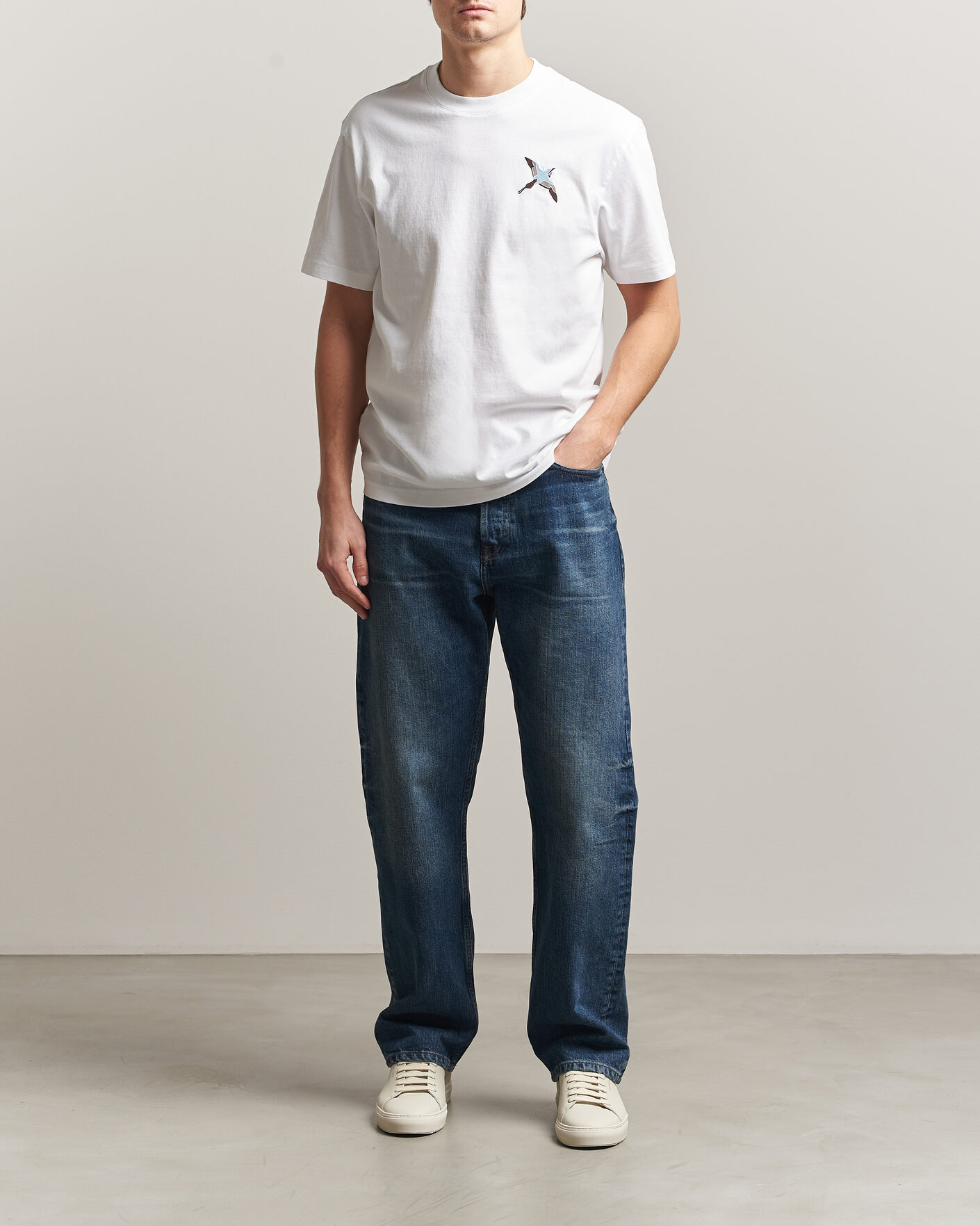 Heren | T-shirts | Axel Arigato | Micro Bee Bird T-Shirt White