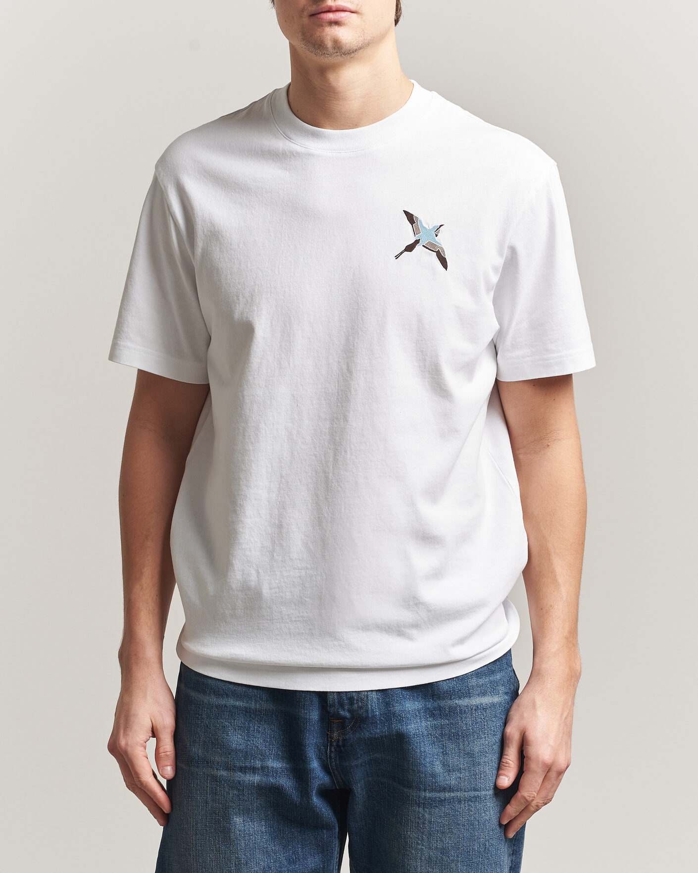 Heren | T-shirts | Axel Arigato | Micro Bee Bird T-Shirt White