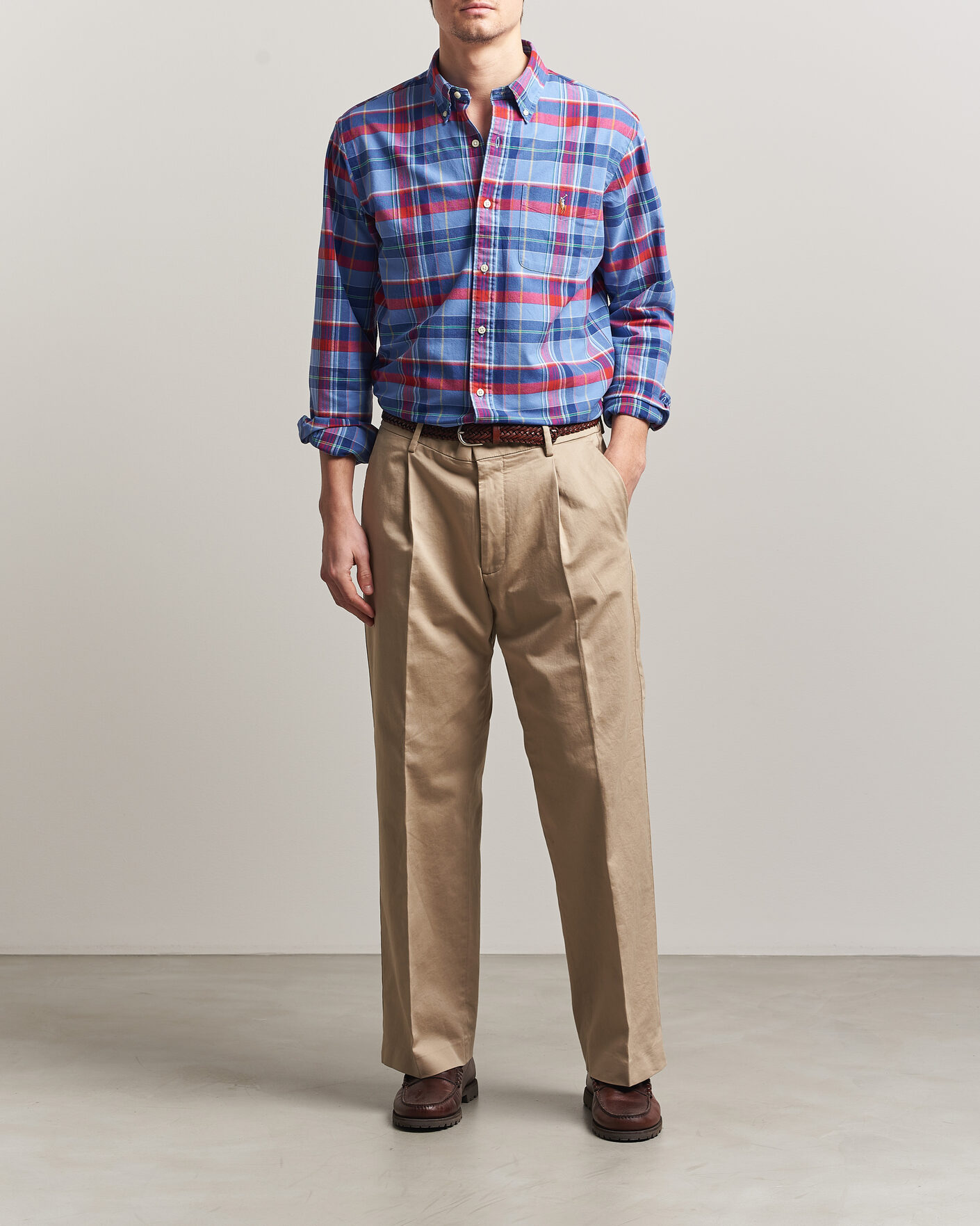 Heren | Overhemden | Polo Ralph Lauren | Custom Fit Check Oxford Shirt Blue Multi