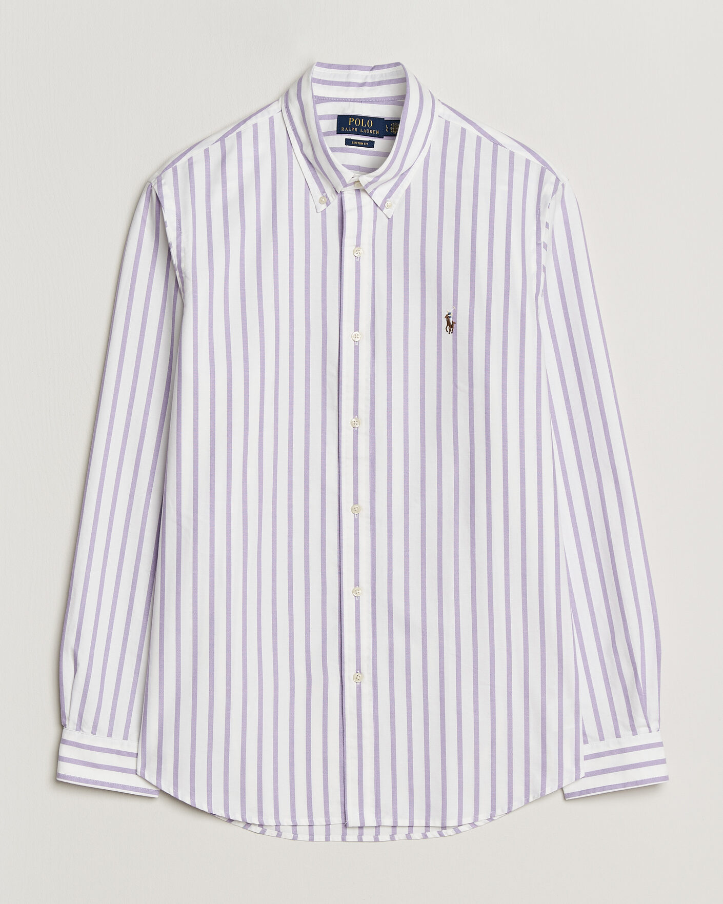 Heren | Overhemden | Polo Ralph Lauren | Custom Fit Striped Oxford Shirt Purple