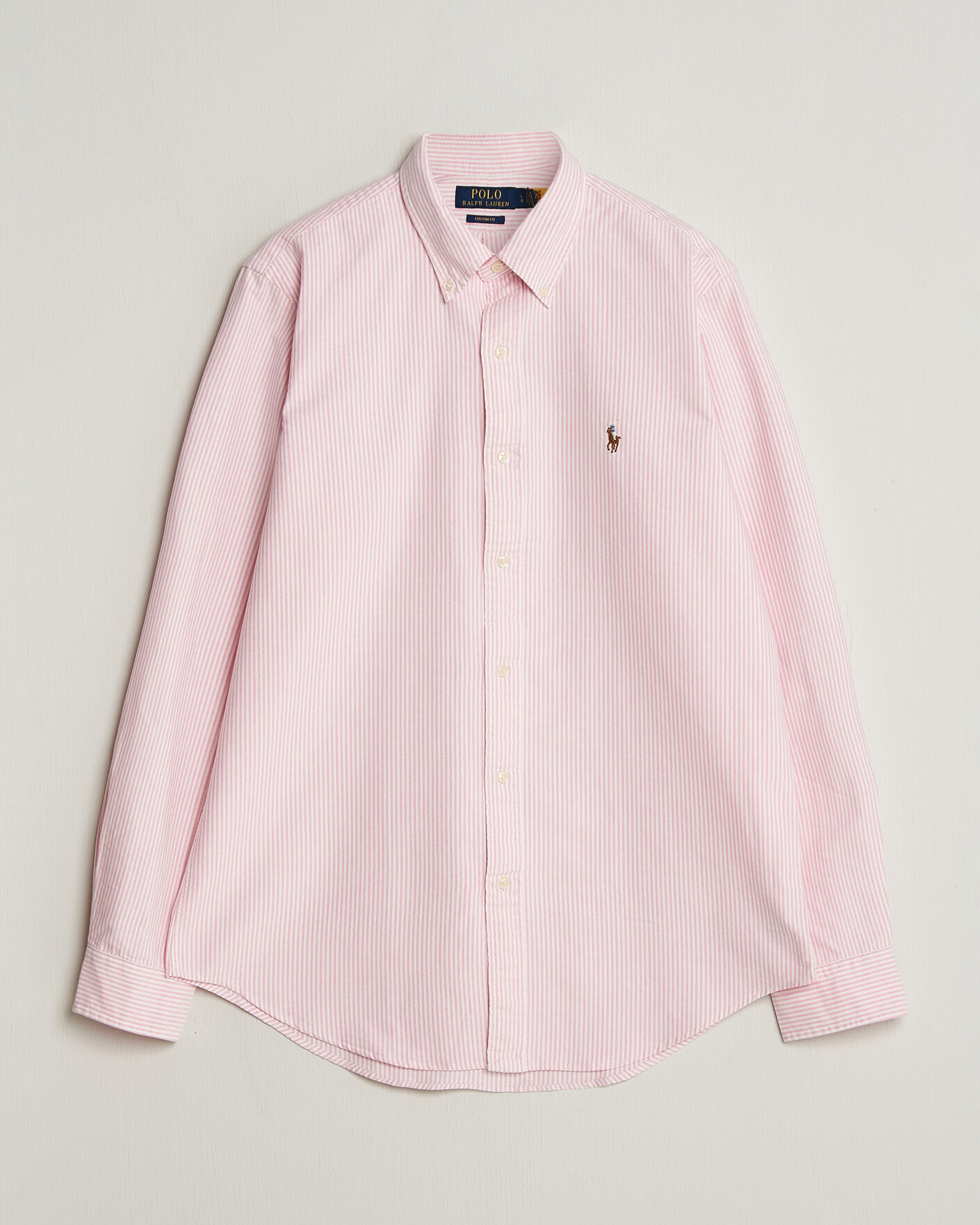 Heren | Overhemden | Polo Ralph Lauren | Custom Fit Micro Striped Oxford Shirt Pink