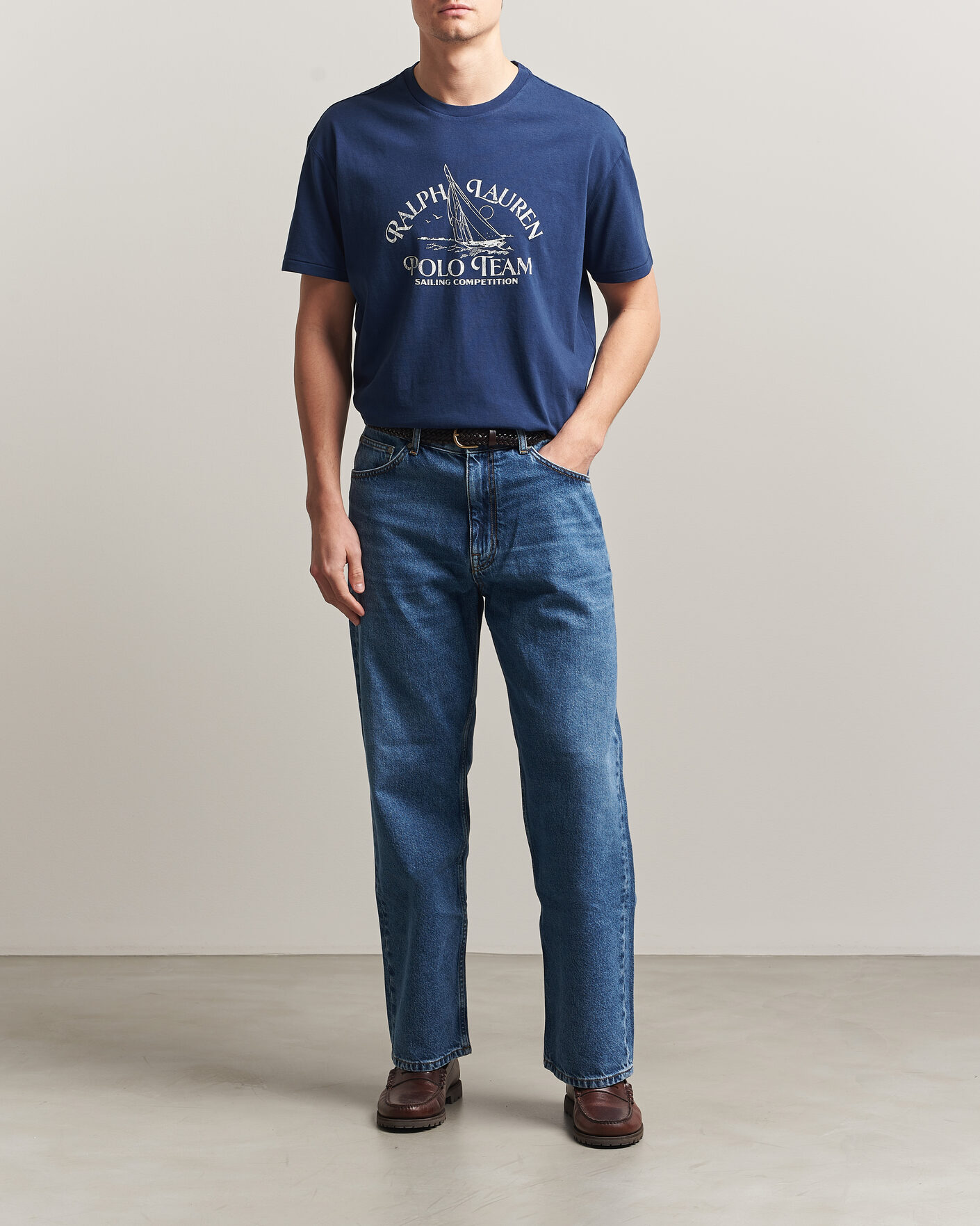 Heren | T-shirts | Polo Ralph Lauren | Ralph's Beach Club Printed Tee Dark Cobalt