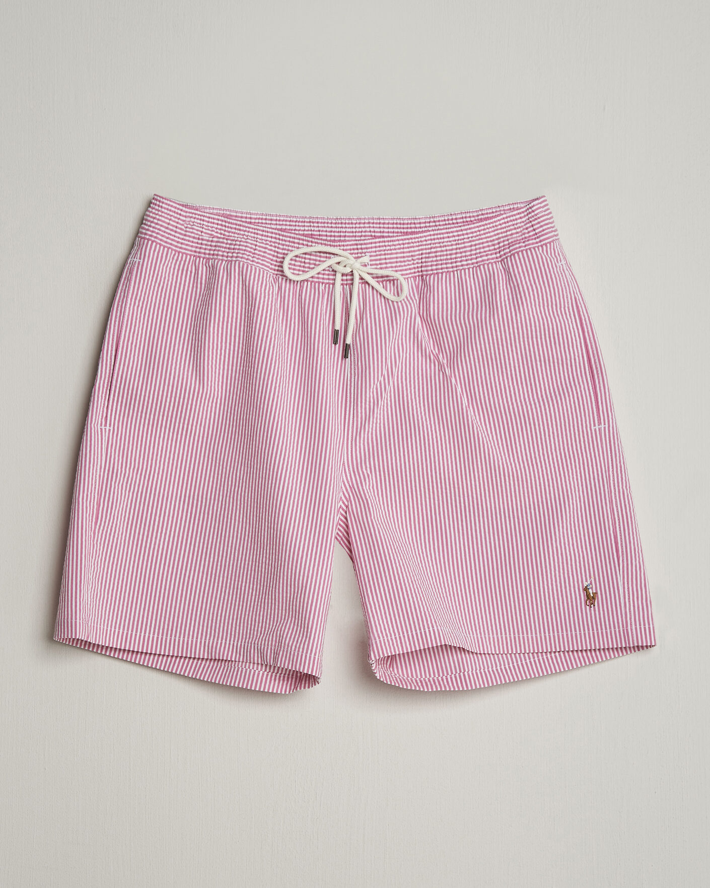 Heren | Zwembroek | Polo Ralph Lauren | Traveler Mid Trunk Seersucker Rose