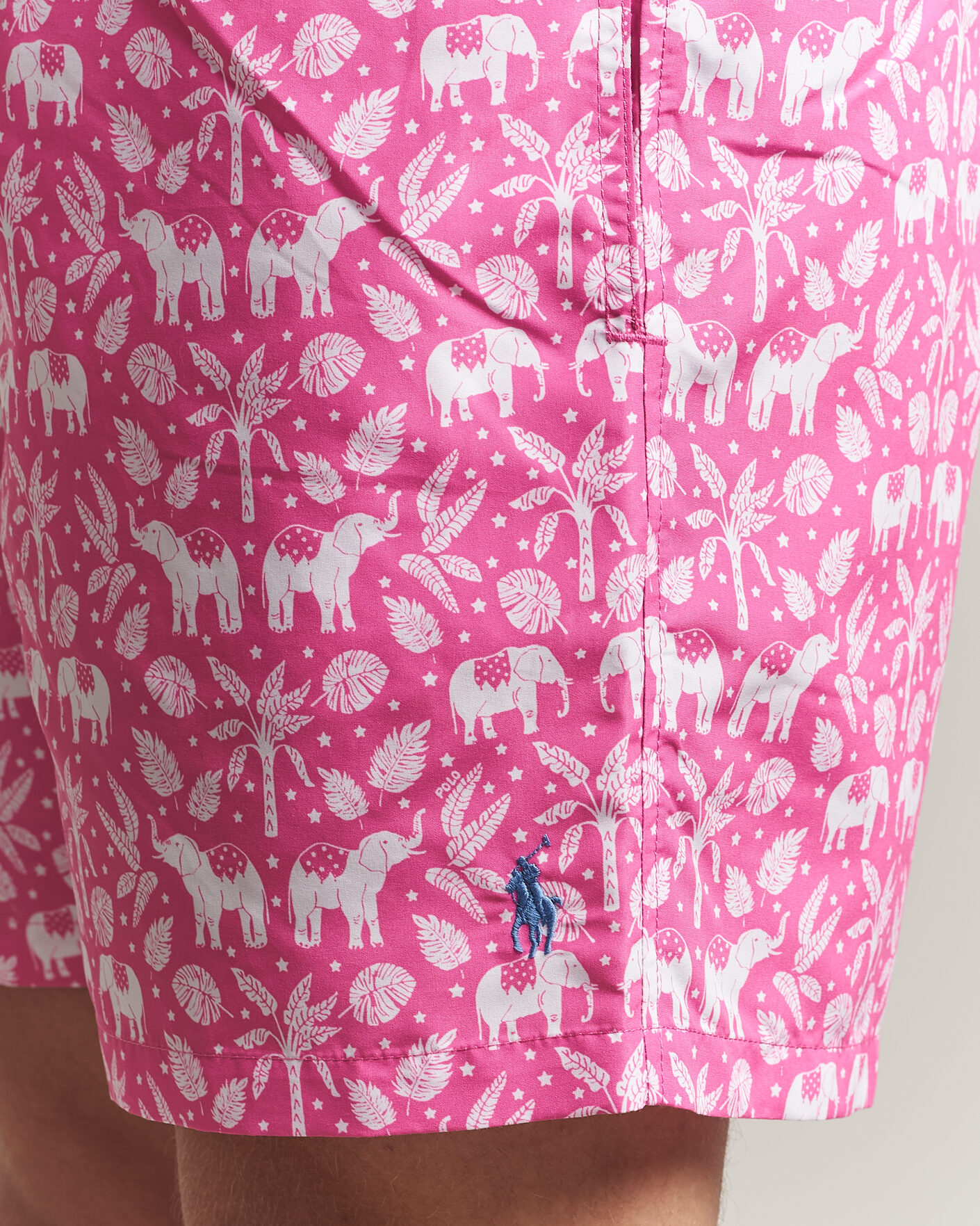 Heren | Zwembroek | Polo Ralph Lauren | Traveler Print Mid Trunk Pink