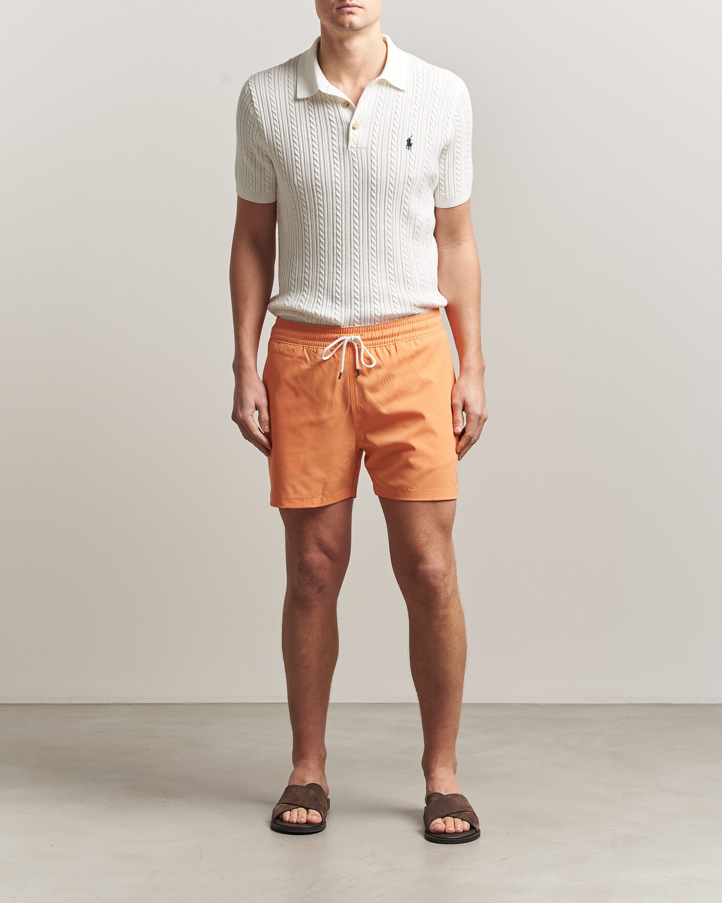 Heren | Zwembroek | Polo Ralph Lauren | Traveler Slim Trunk Orange
