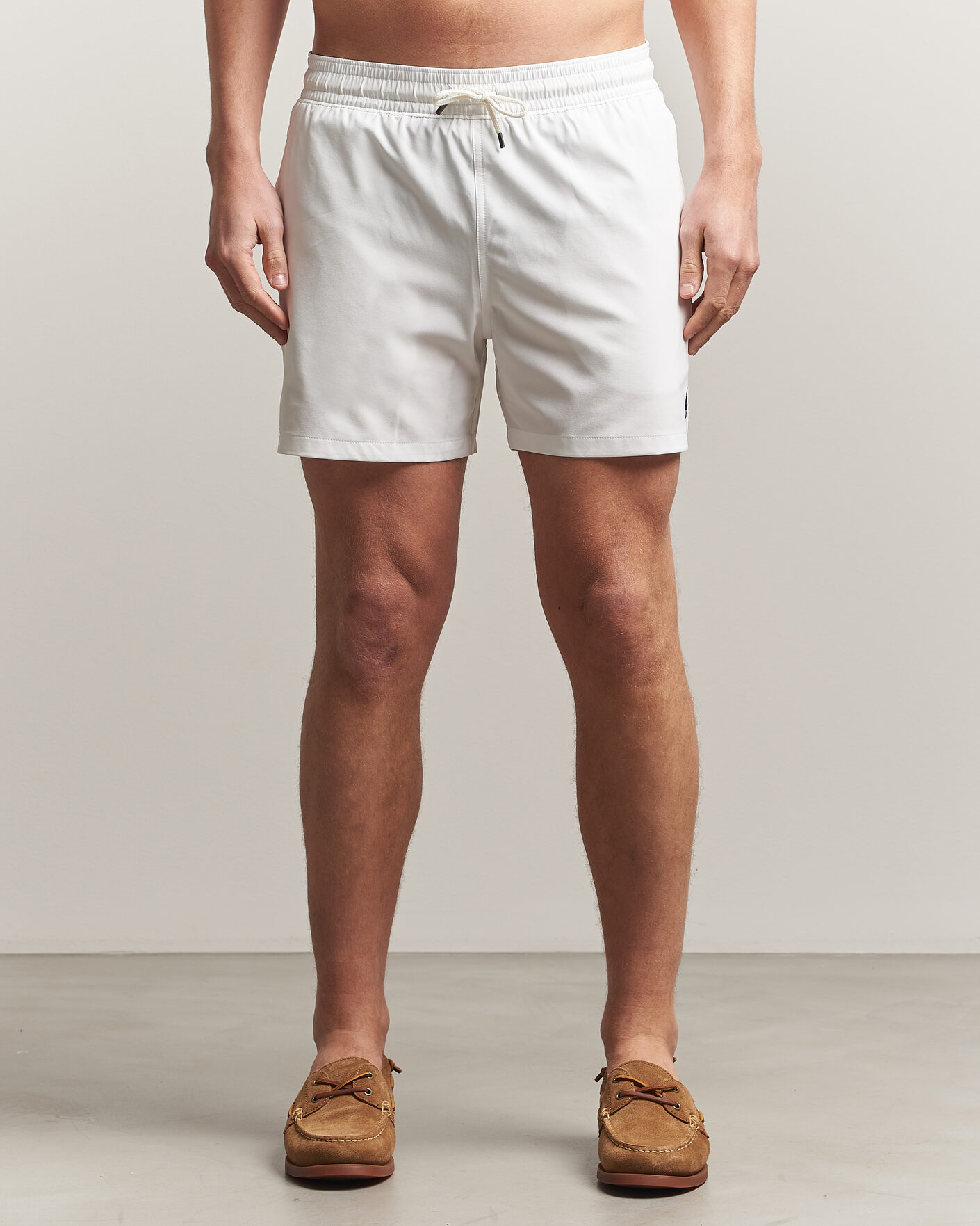 Heren | Zwembroek | Polo Ralph Lauren | Traveler Slim Trunk White