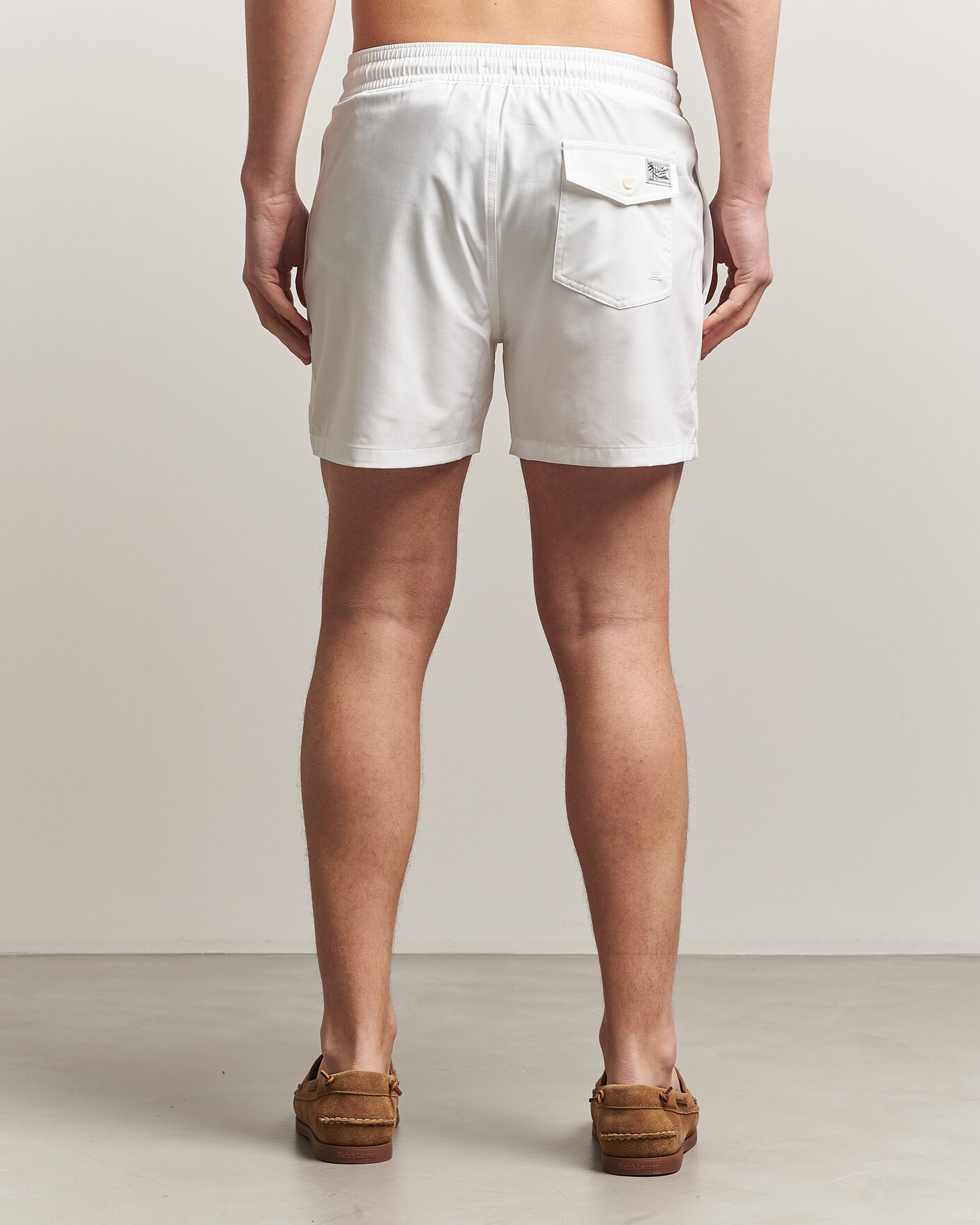 Heren | Zwembroek | Polo Ralph Lauren | Traveler Slim Trunk White
