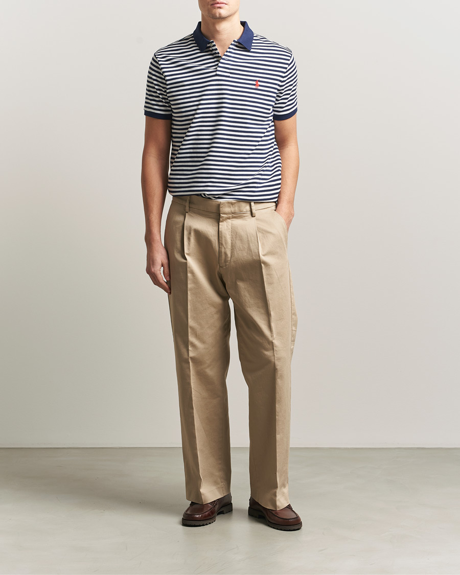 Heren | Polo's | Polo Ralph Lauren | Custom Slim Fit Striped Polo Navy/White
