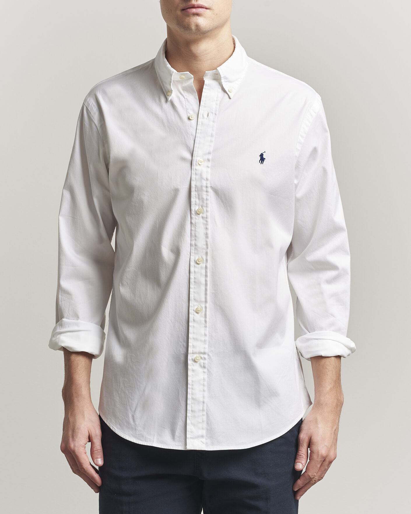 Heren | Overhemden | Polo Ralph Lauren | Custom Fit Garment Twill Shirt White