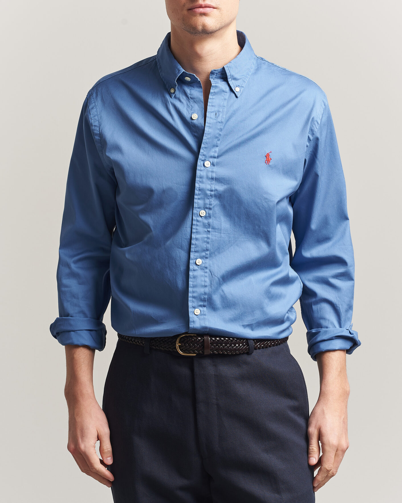 Heren | Overhemden | Polo Ralph Lauren | Custom Fit Garment Twill Shirt Nimes Blue