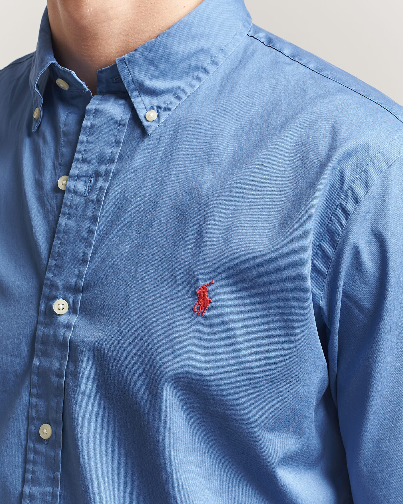 Heren | Overhemden | Polo Ralph Lauren | Custom Fit Garment Twill Shirt Nimes Blue