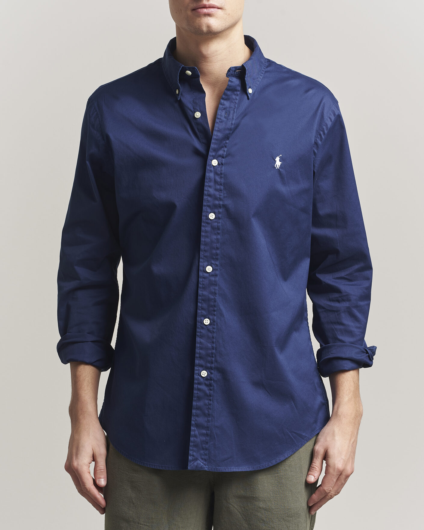 Heren | Overhemden | Polo Ralph Lauren | Custom Fit Garment Twill Shirt Newport Navy