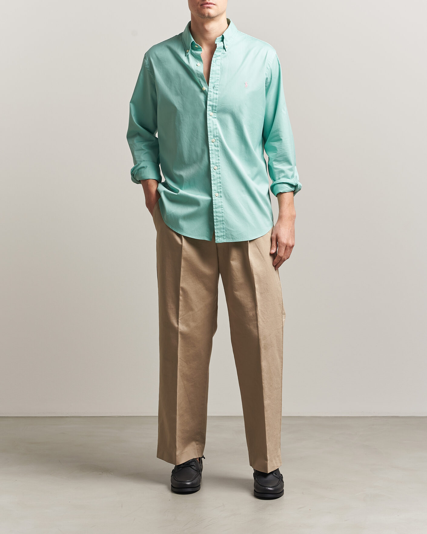 Heren | Overhemden | Polo Ralph Lauren | Custom Fit Garment Twill Shirt Celadon