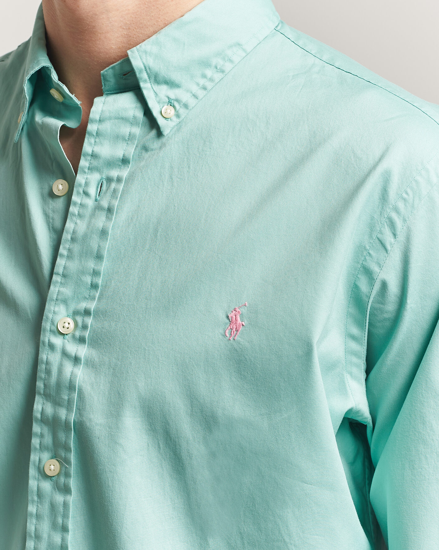 Heren | Overhemden | Polo Ralph Lauren | Custom Fit Garment Twill Shirt Celadon