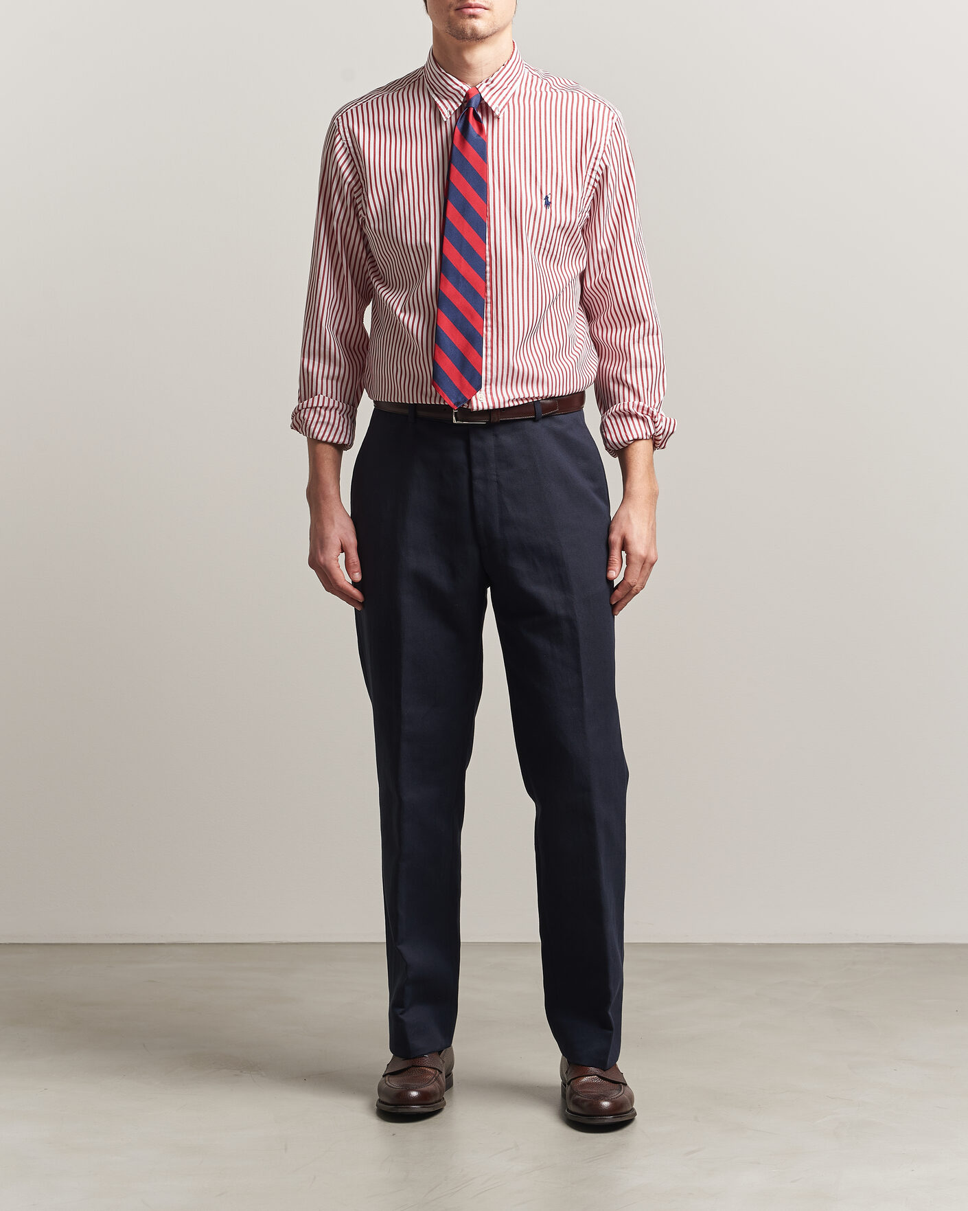 Heren | Overhemden | Polo Ralph Lauren | Custom Fit Poplin Striped Shirt Bristol Red